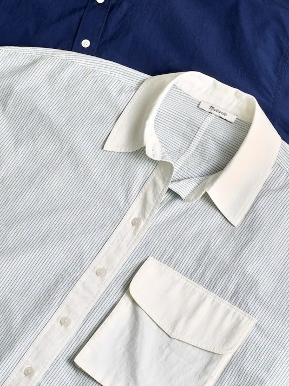 Madewell Flap-Pocket Crop Button-Up Shirt in Poplin - Picture 5 of 6